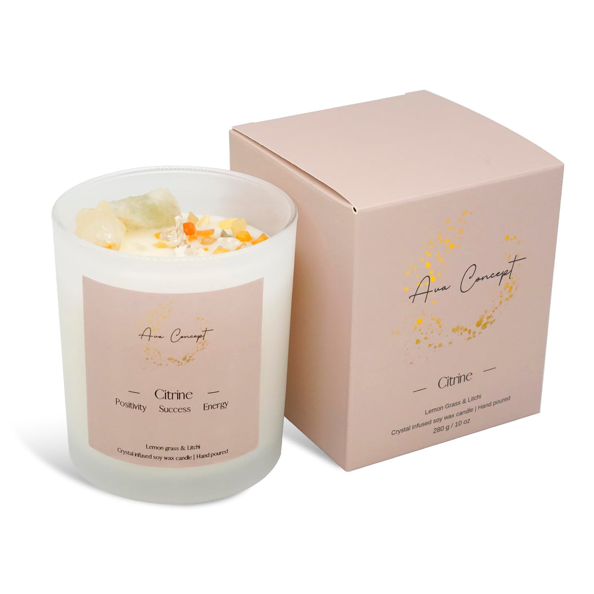 AvaConcept Healing Crystal Candle Gift Set