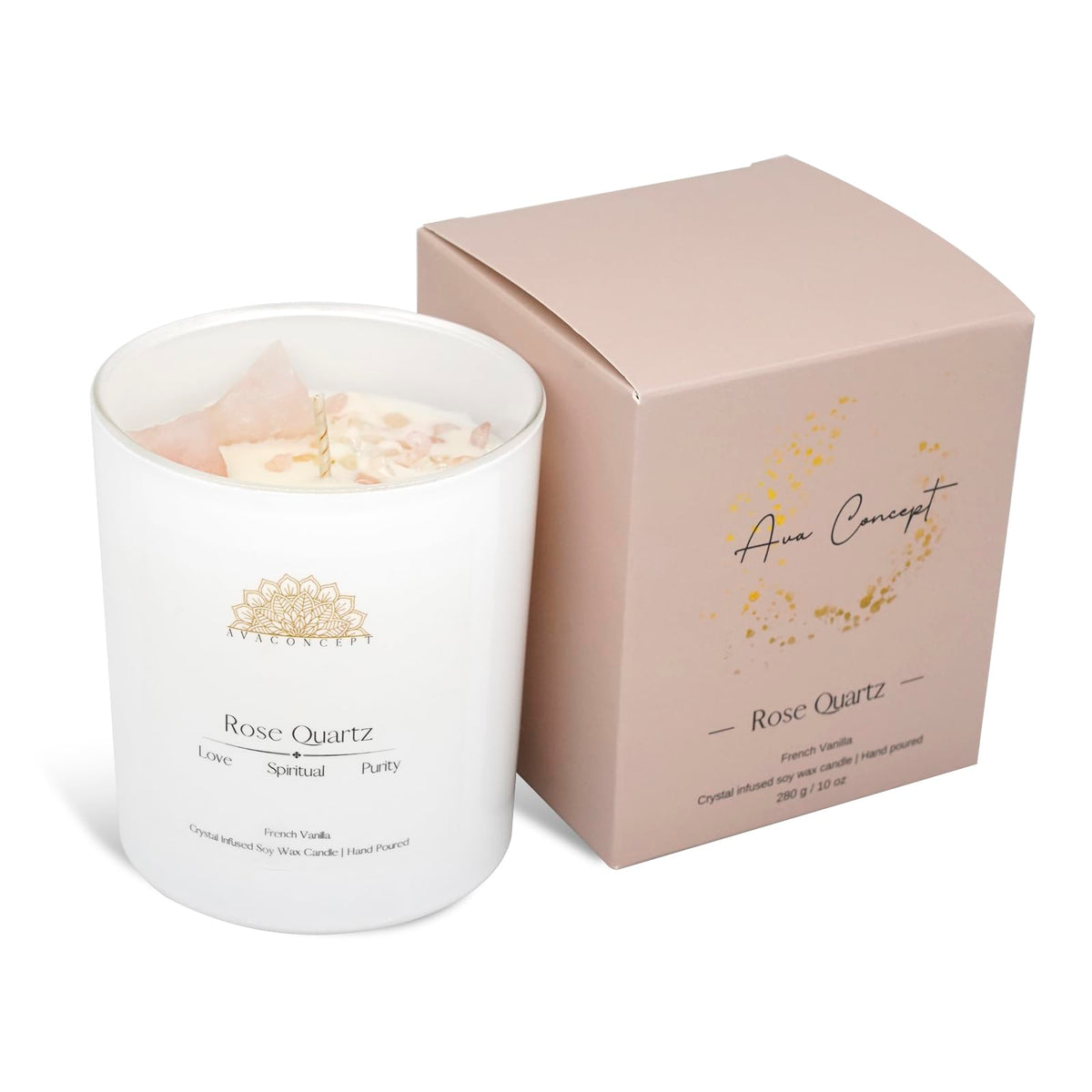 AvaConcept Healing Crystal Candle Gift Set