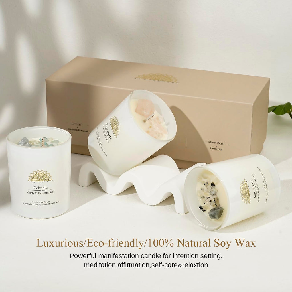 AvaConcept Healing Crystal Candle Gift Set