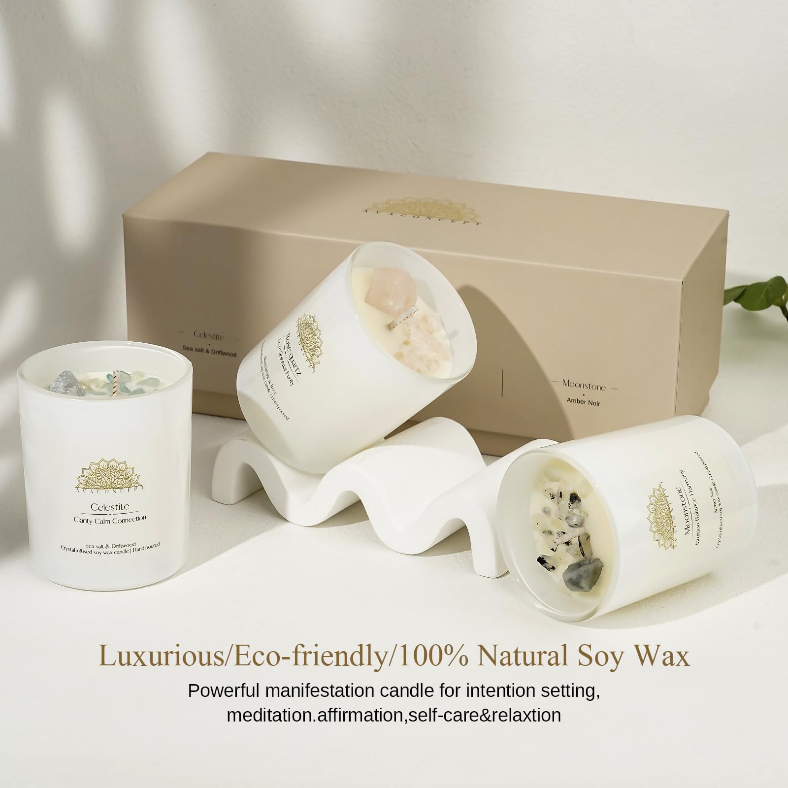 AvaConcept Healing Crystal Candle Gift Set