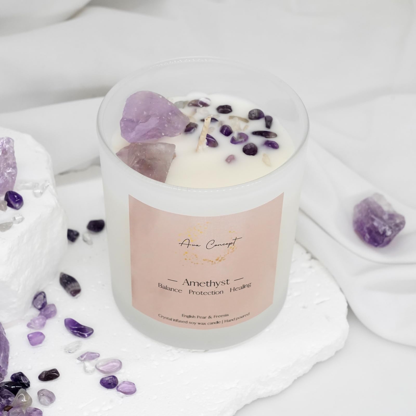 AvaConcept Healing Crystal Candle Gift Set