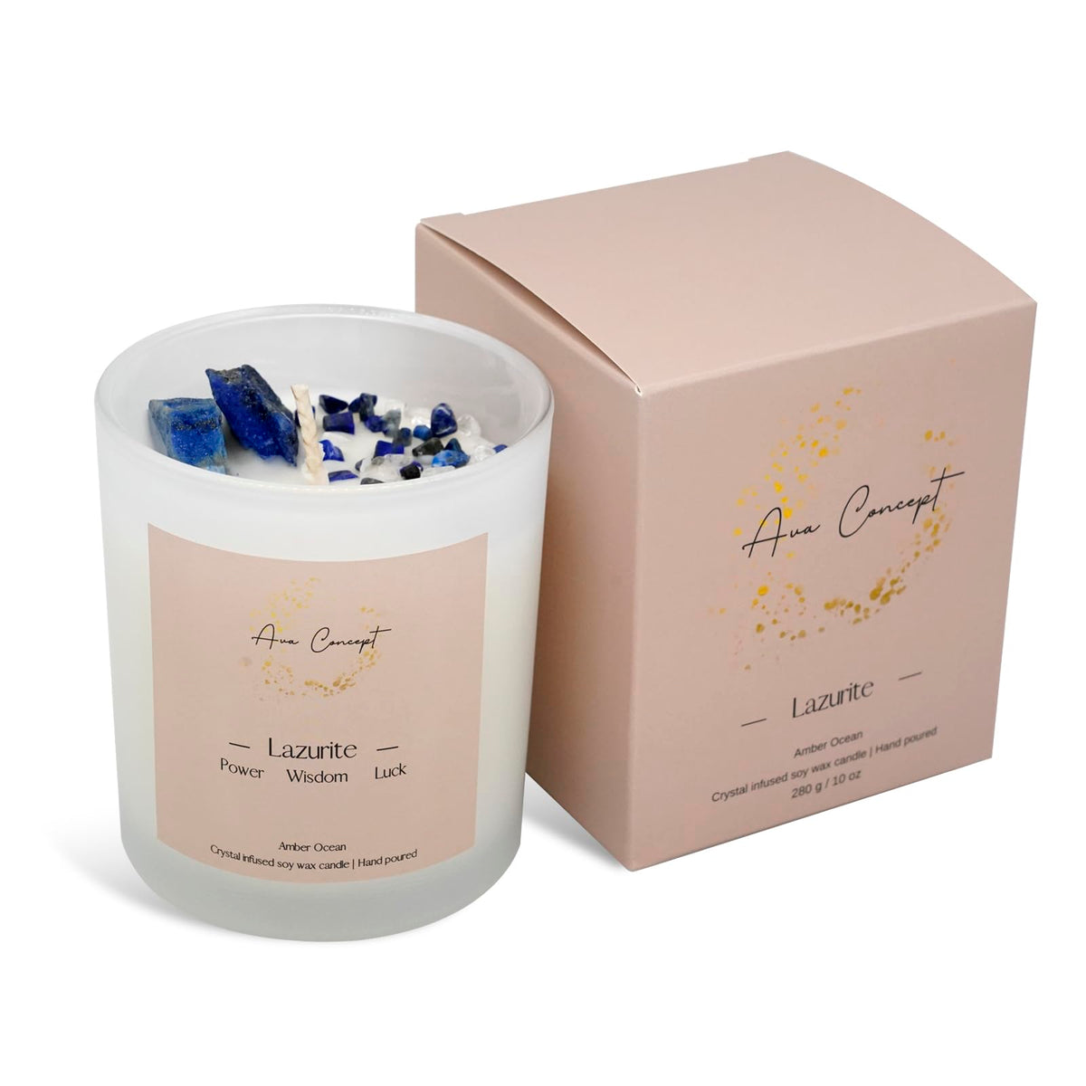 AvaConcept Healing Crystal Candle Gift Set