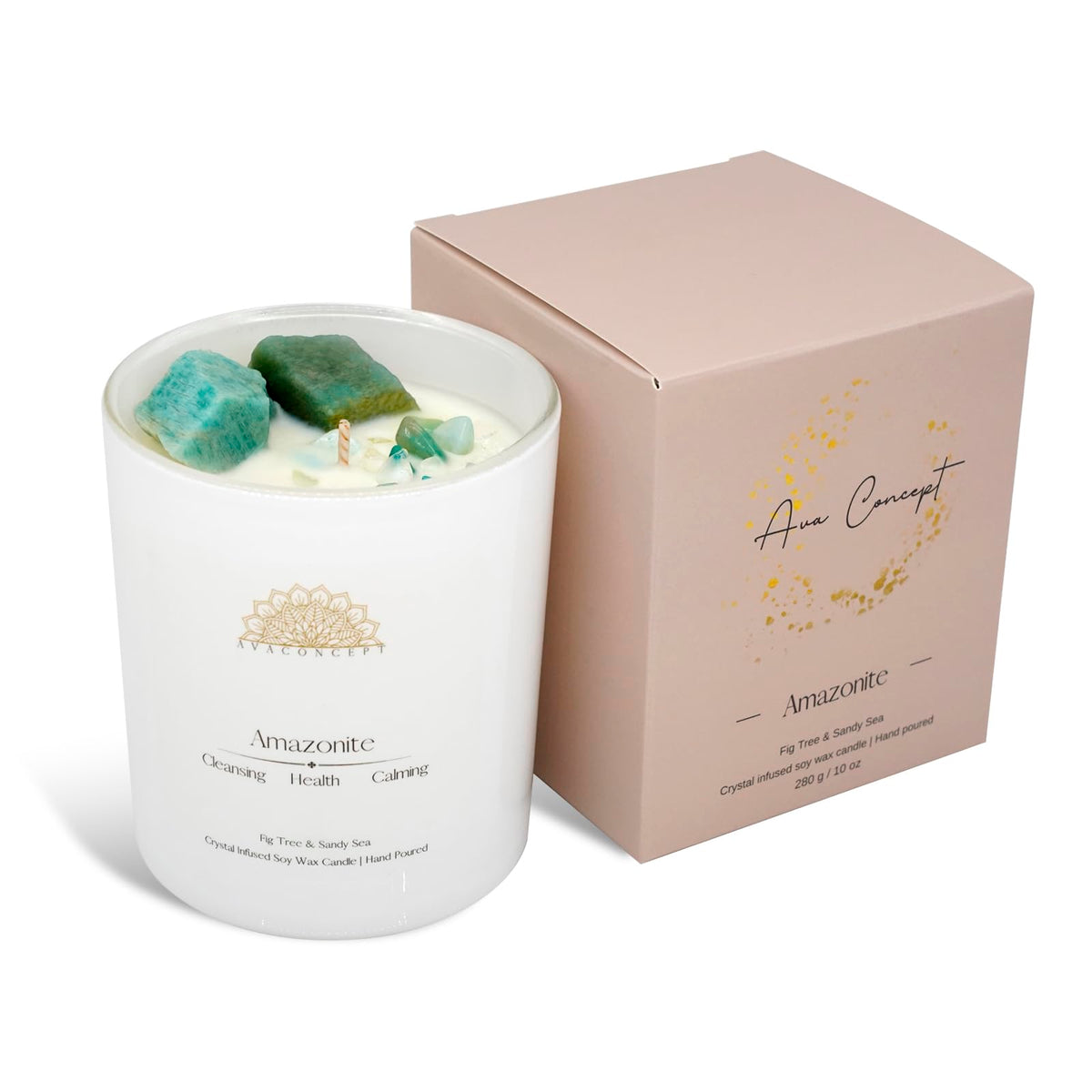 AvaConcept Healing Crystal Candle Gift Set