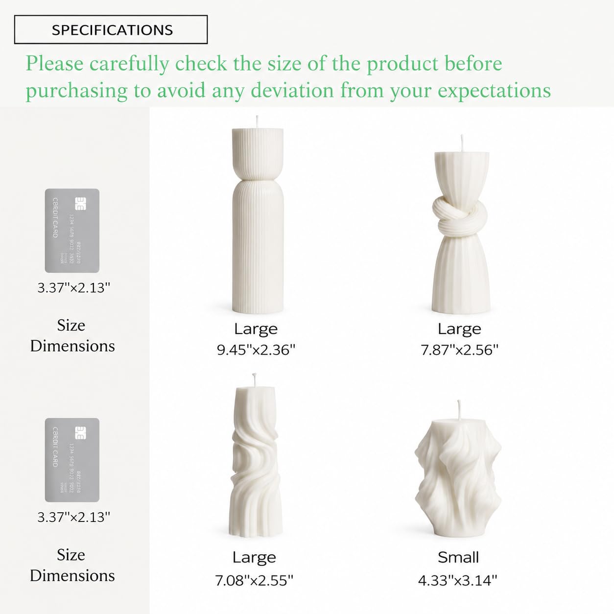 Soy Wax Handmade Ribbed Candles