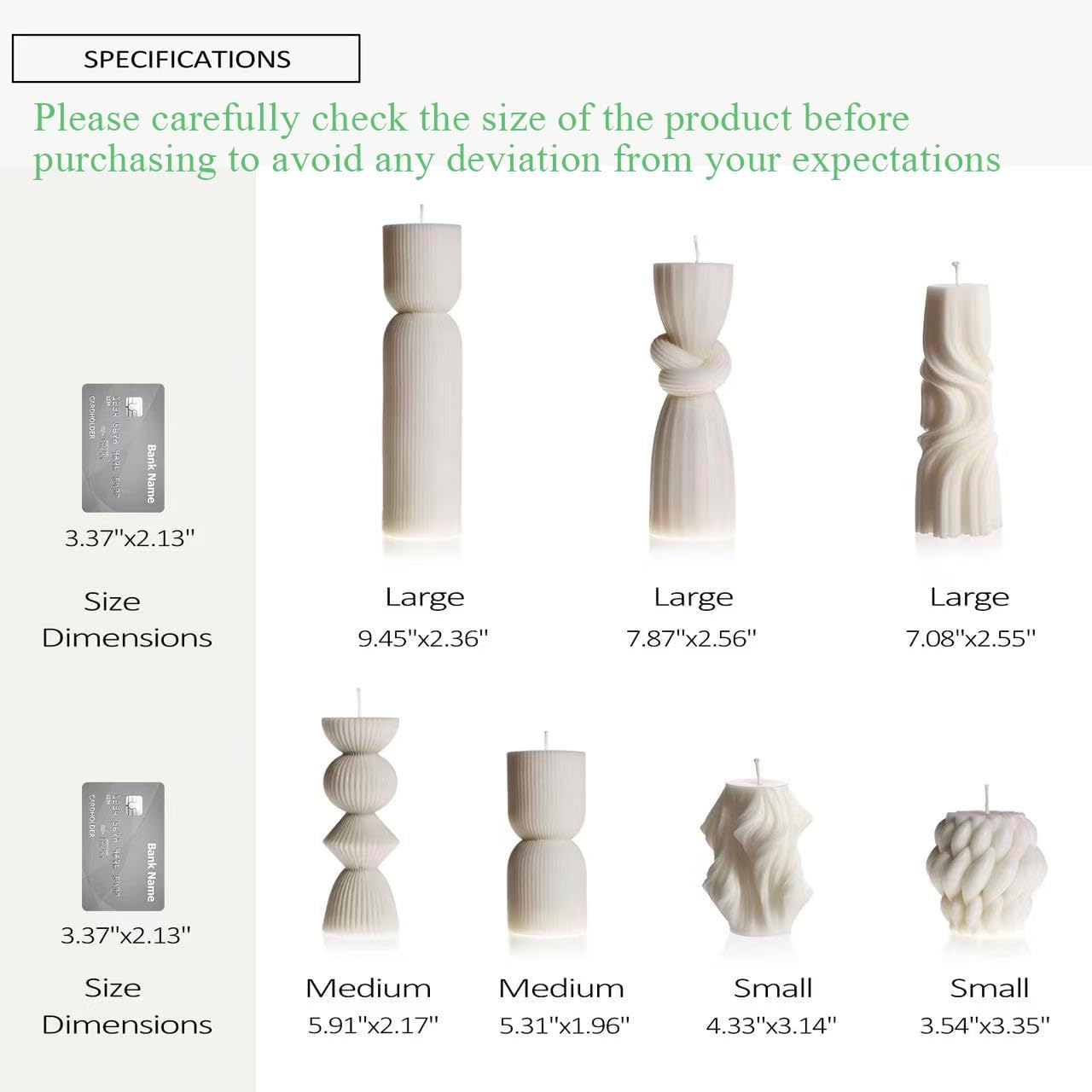 Soy Wax Handmade Ribbed Candles