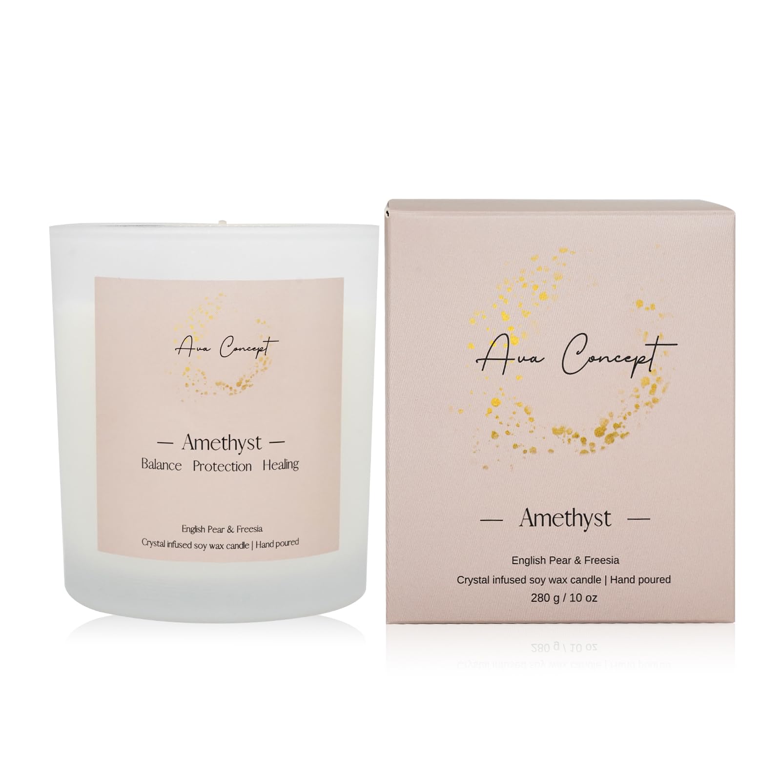 AvaConcept Healing Crystal Candle Gift Set