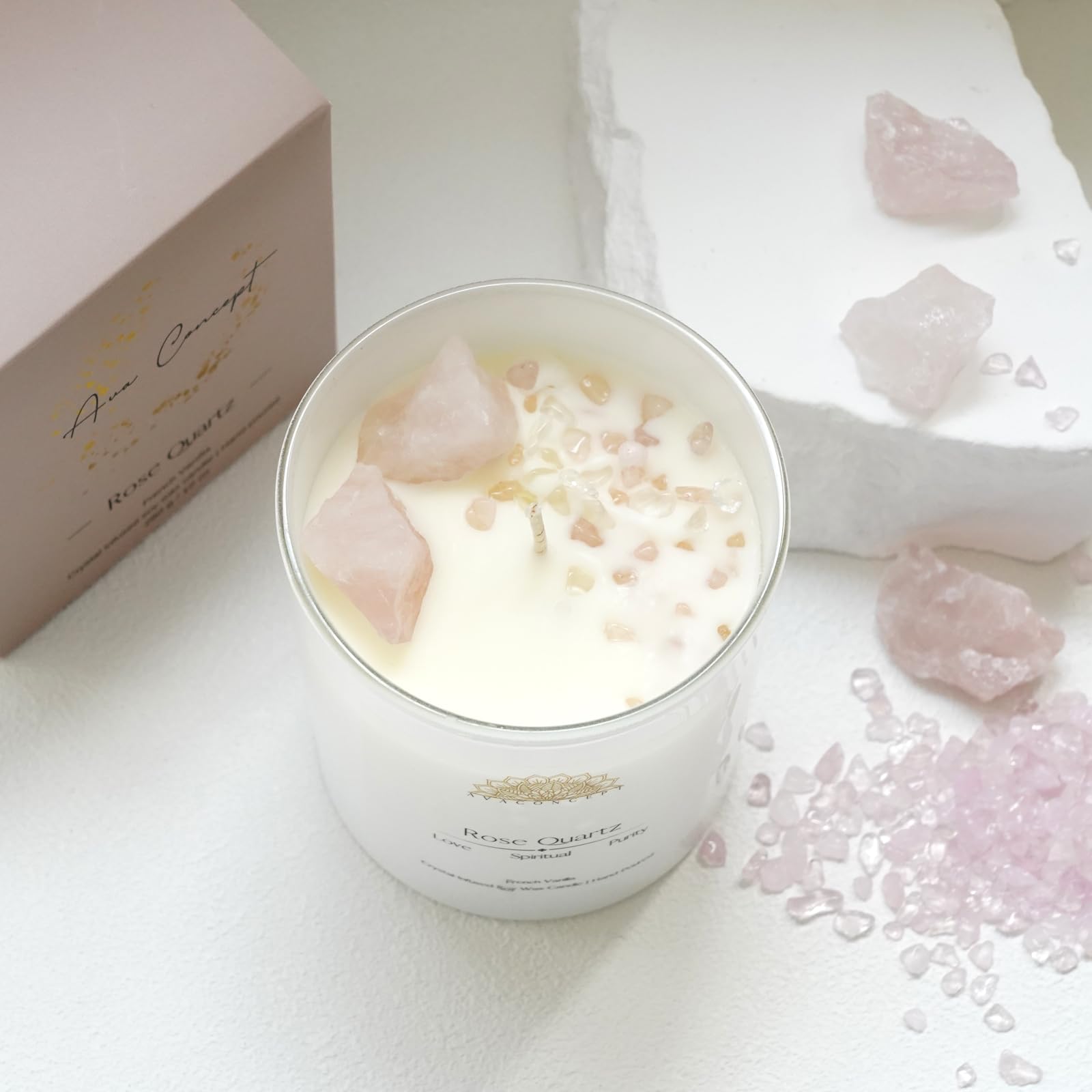 AvaConcept Healing Crystal Candle Gift Set