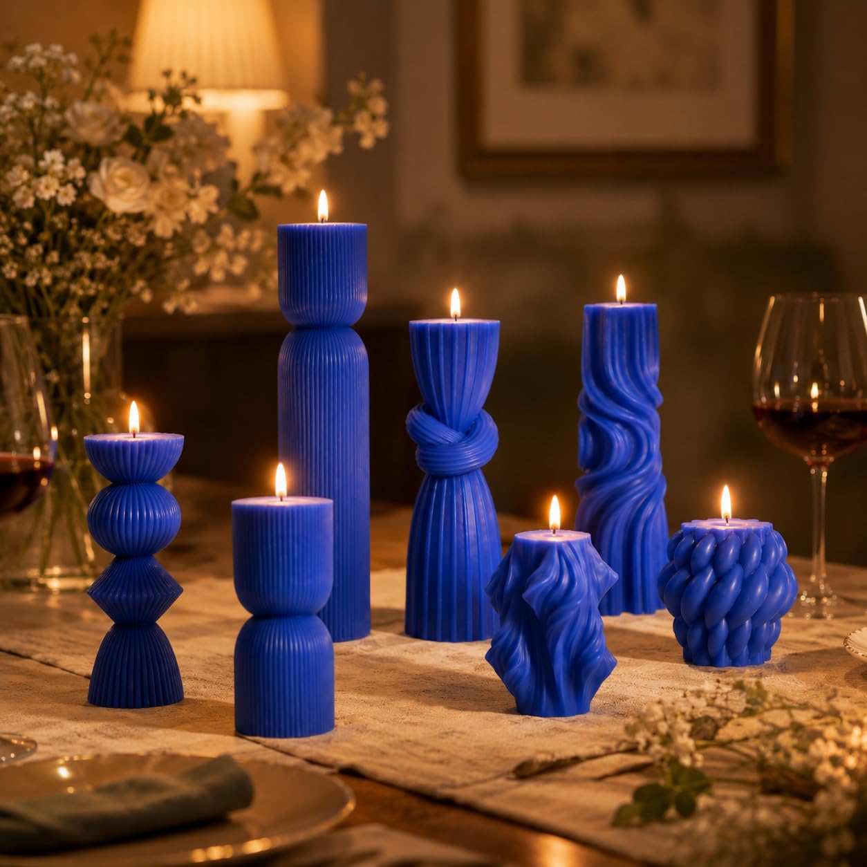 Soy Wax Handmade Ribbed Candles