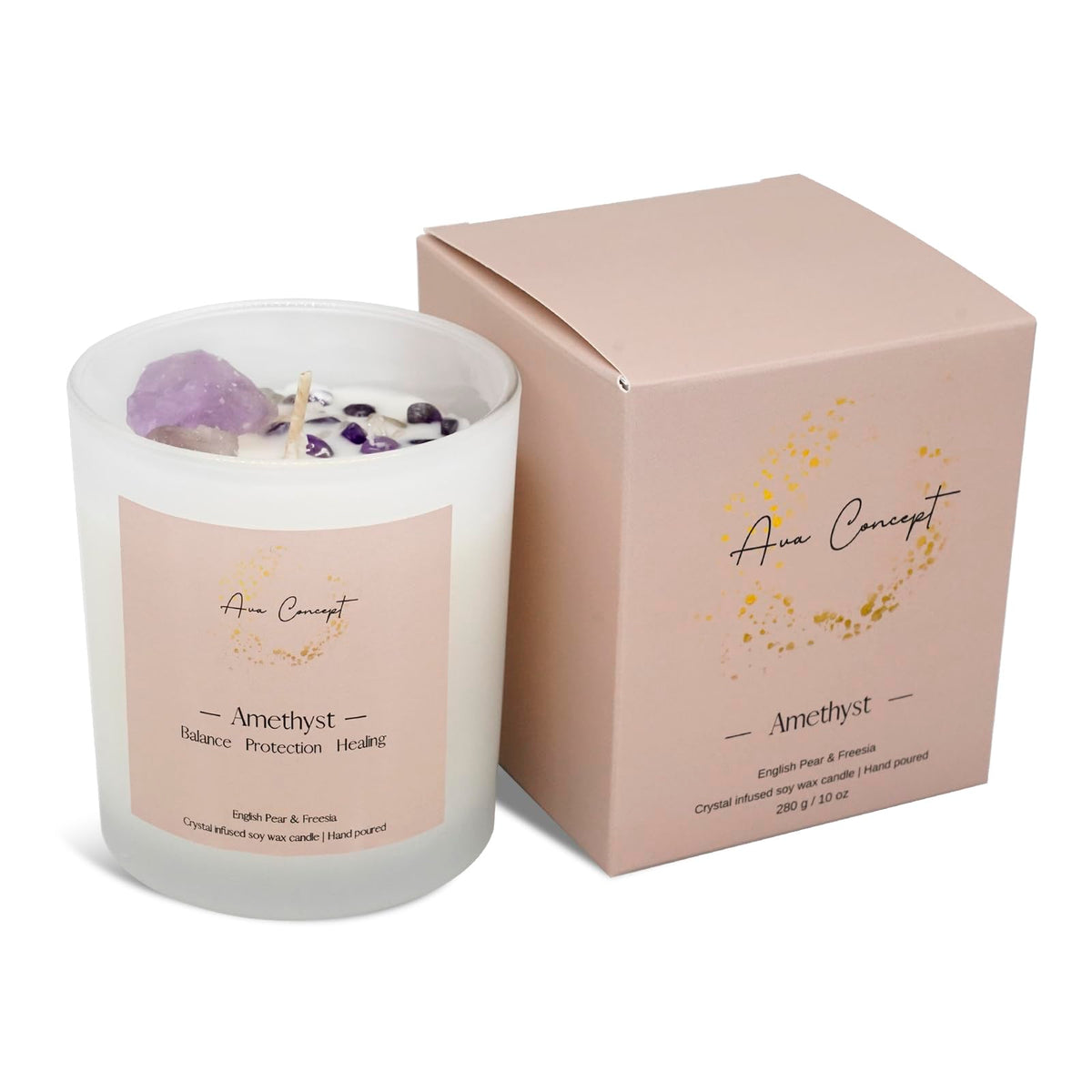AvaConcept Healing Crystal Candle Gift Set