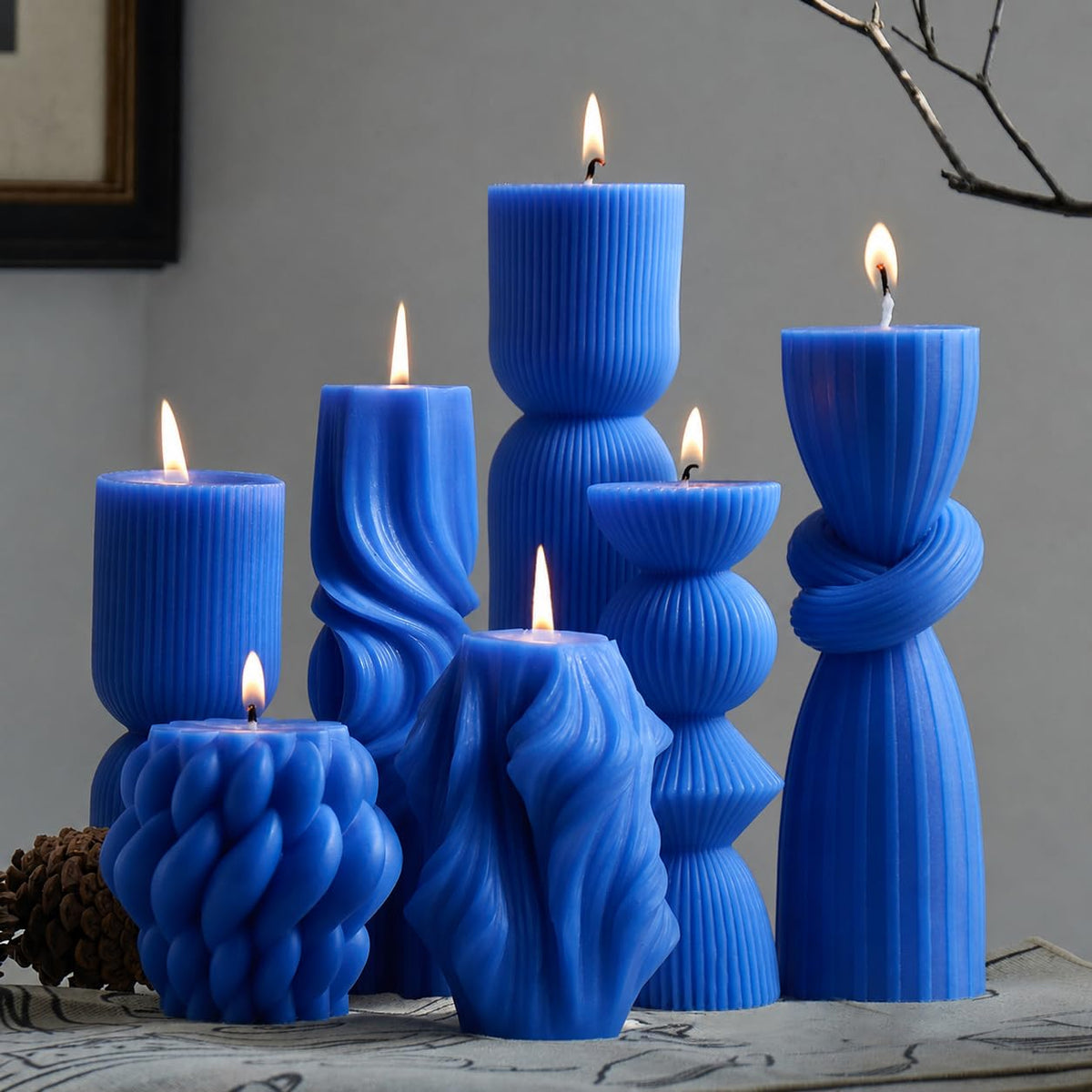 Soy Wax Handmade Ribbed Candles