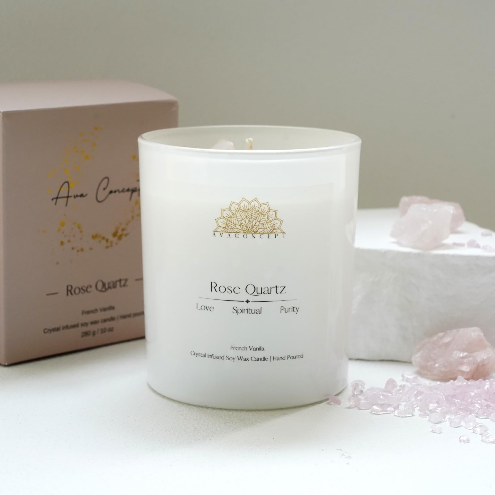 AvaConcept Healing Crystal Candle Gift Set