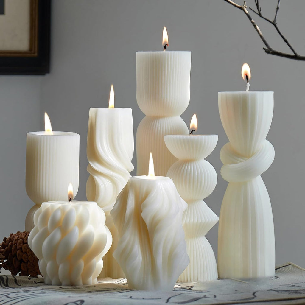 Soy Wax Handmade Ribbed Candles