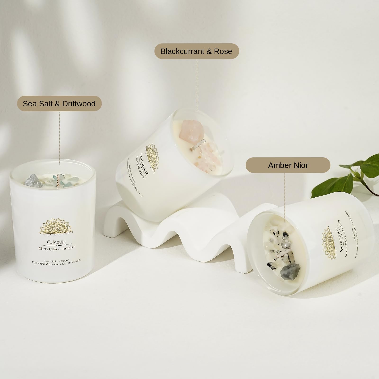 AvaConcept Healing Crystal Candle Gift Set