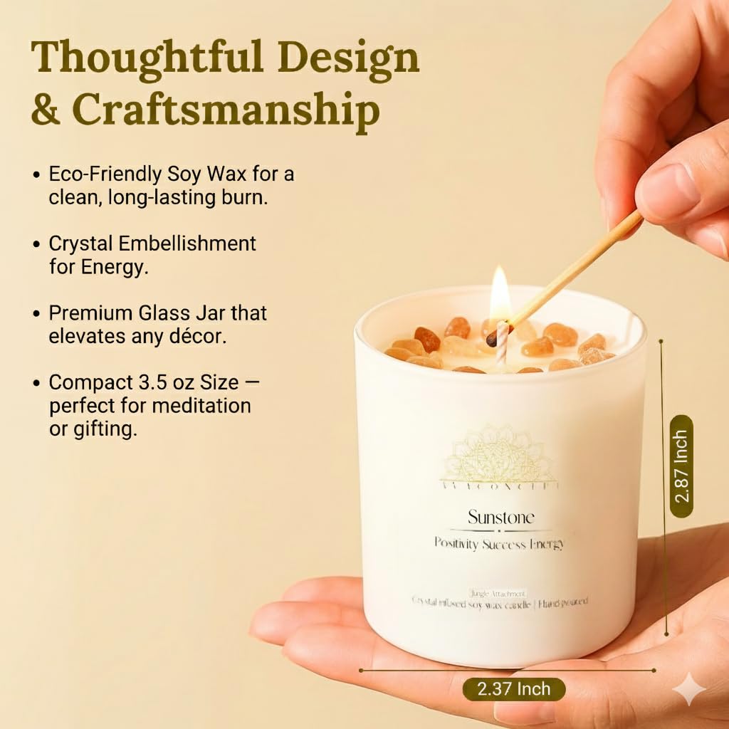 AvaConcept Healing Crystal Candle Gift Set