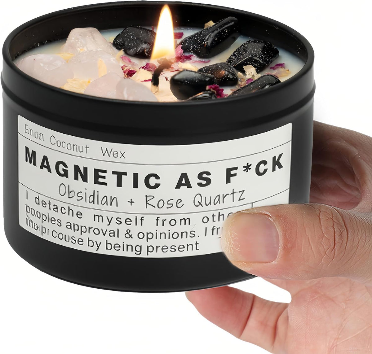 Crystal Soy Candles, Handmade Wishing Gifts