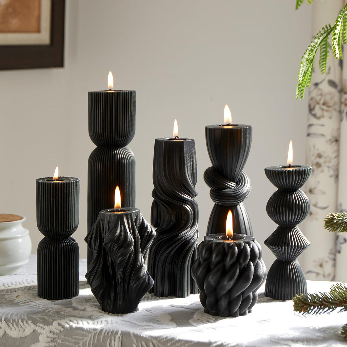 Soy Wax Handmade Ribbed Candles