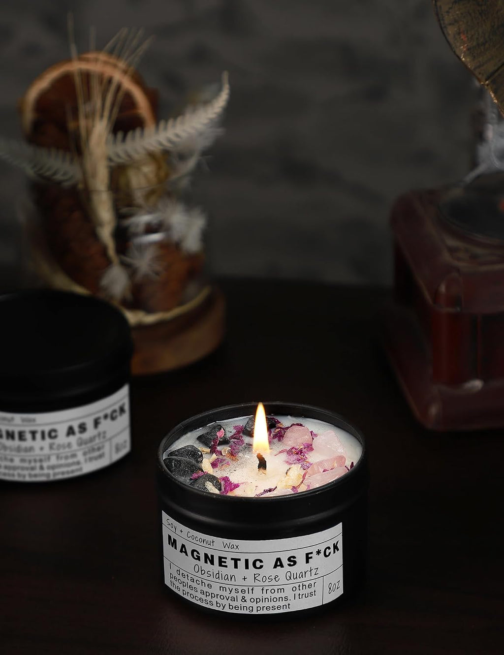 Crystal Soy Candles, Handmade Wishing Gifts