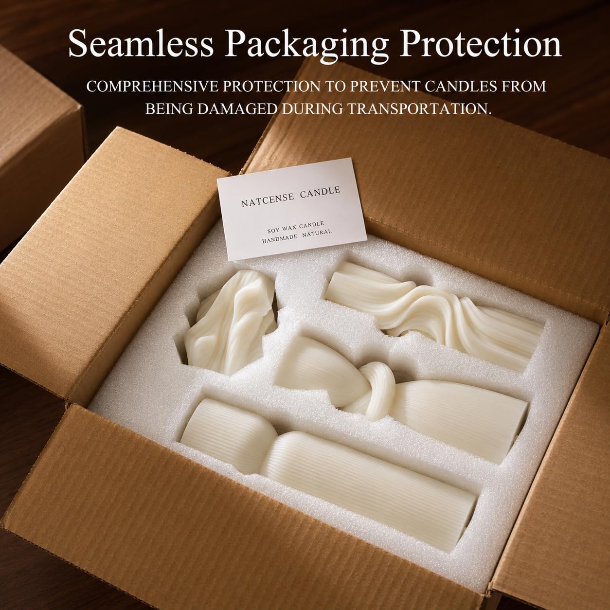 Soy Wax Handmade Ribbed Candles