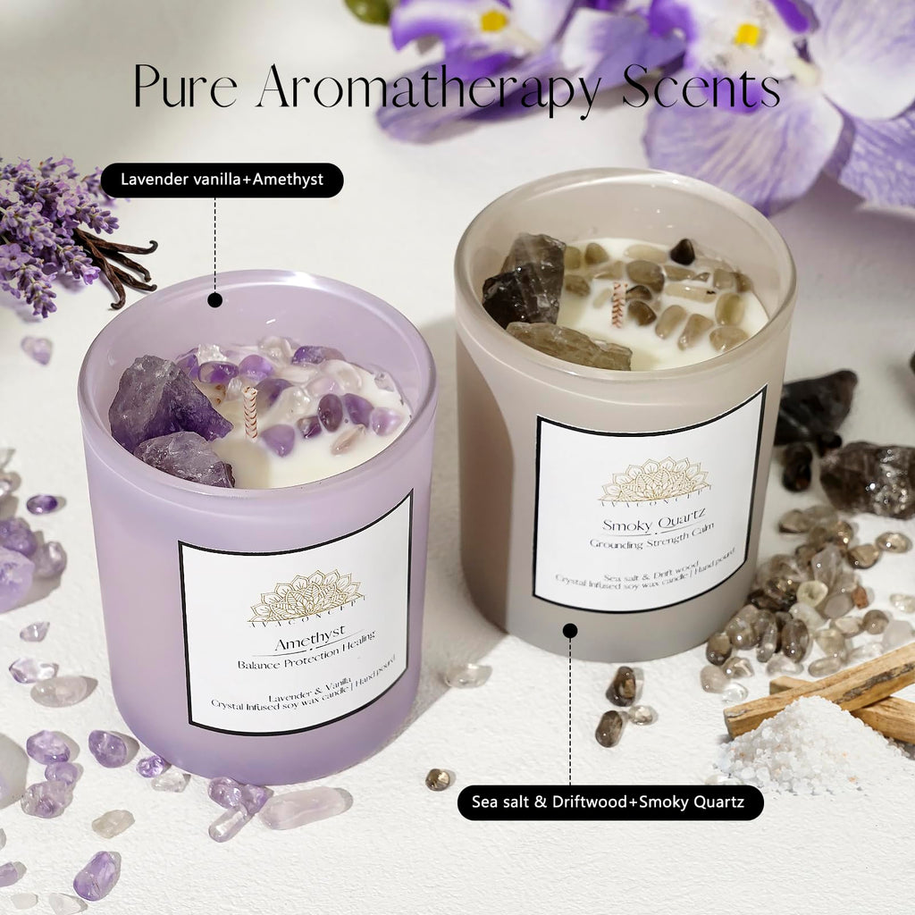 AvaConcept Healing Crystal Candle Gift Set