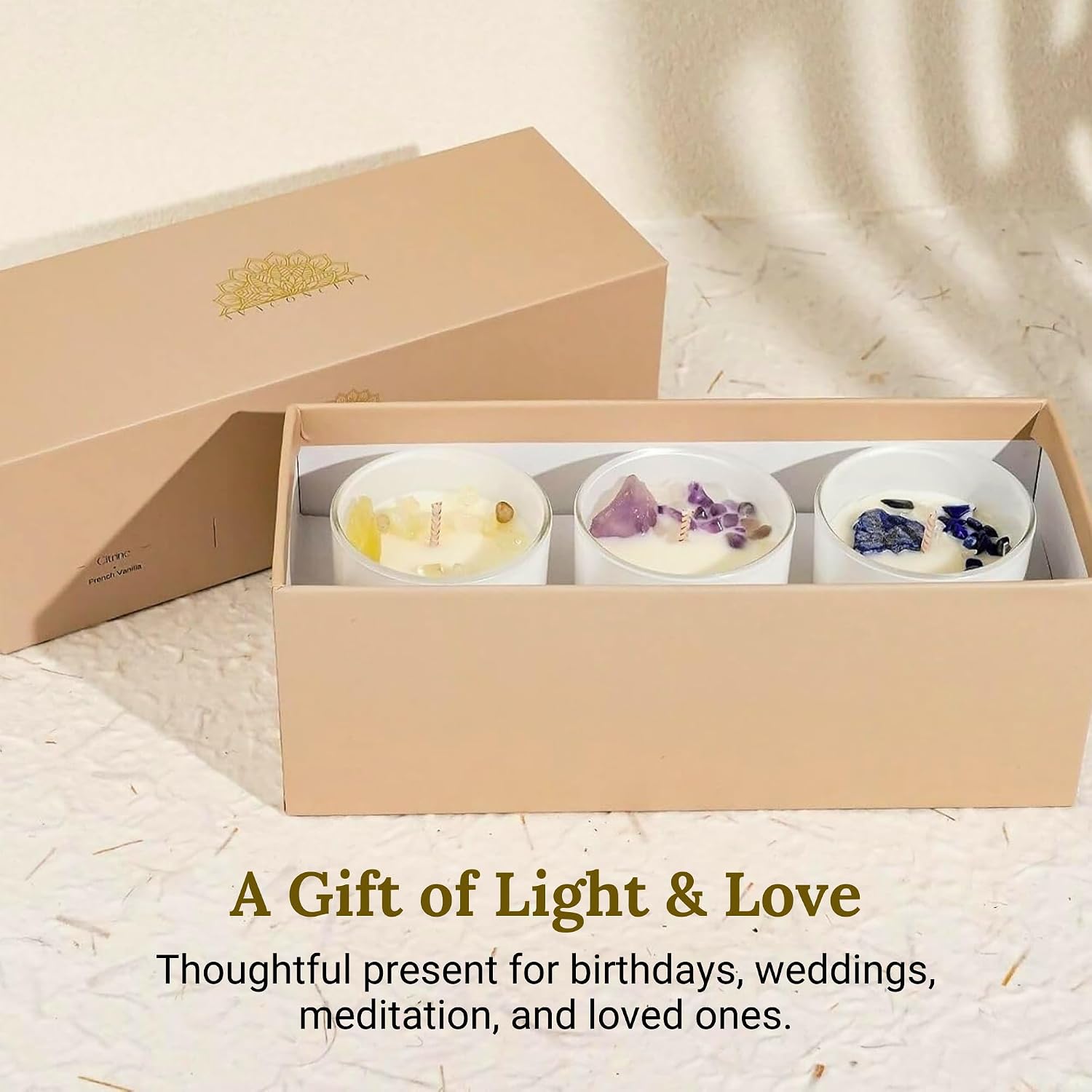 AvaConcept Healing Crystal Candle Gift Set