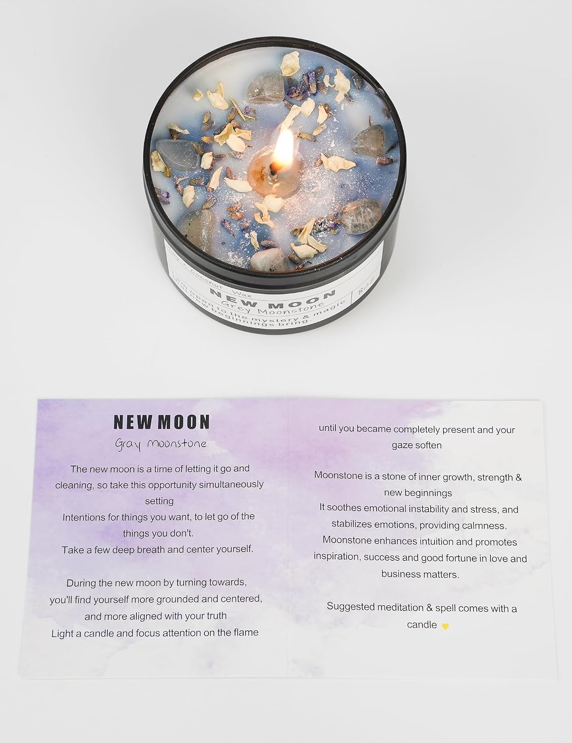 Crystal Soy Candles, Handmade Wishing Gifts