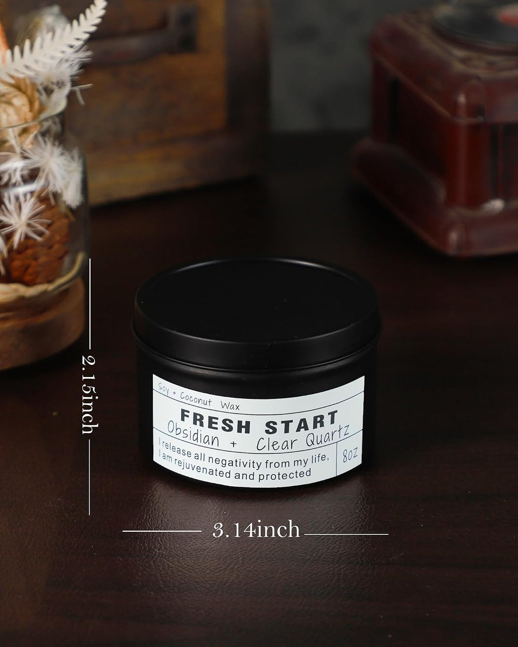 Crystal Soy Candles, Handmade Wishing Gifts
