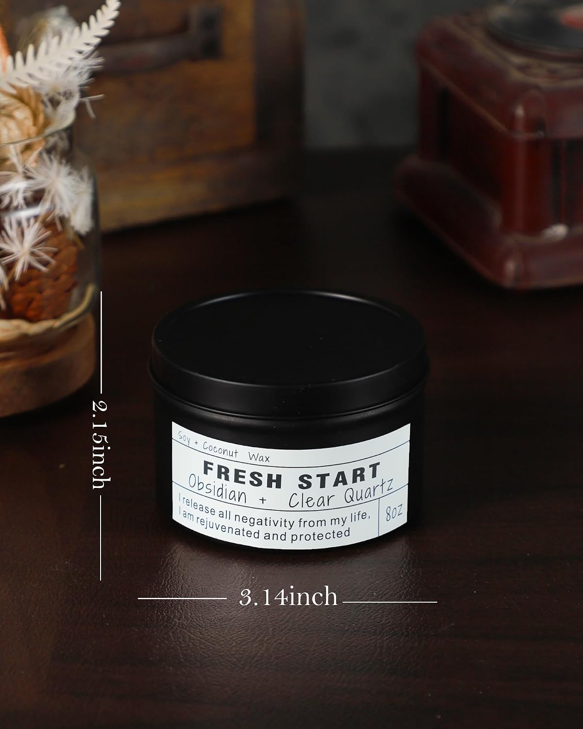 Crystal Soy Candles, Handmade Wishing Gifts