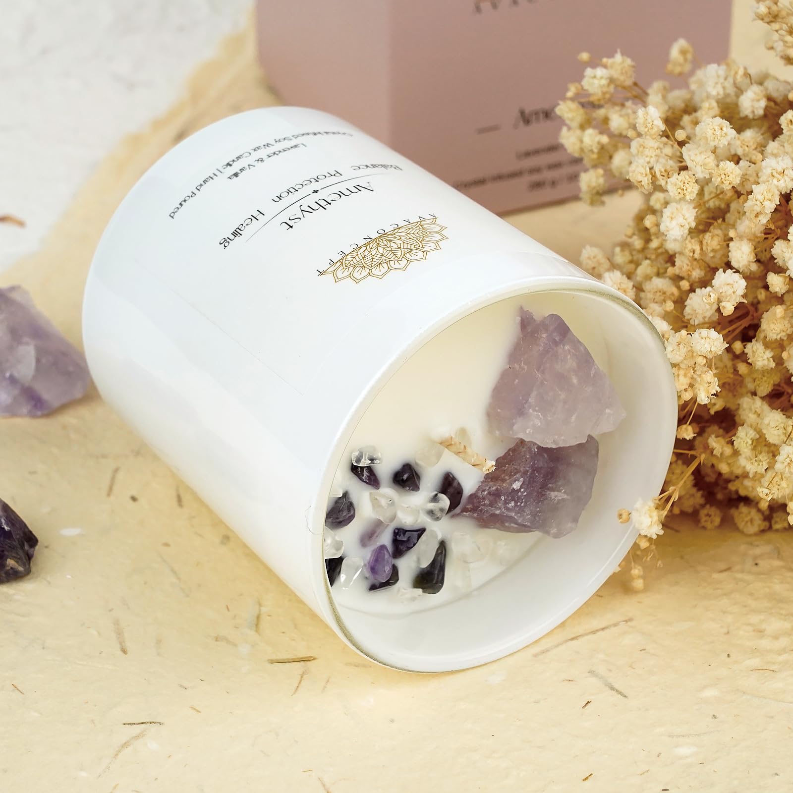 AvaConcept Healing Crystal Candle Gift Set