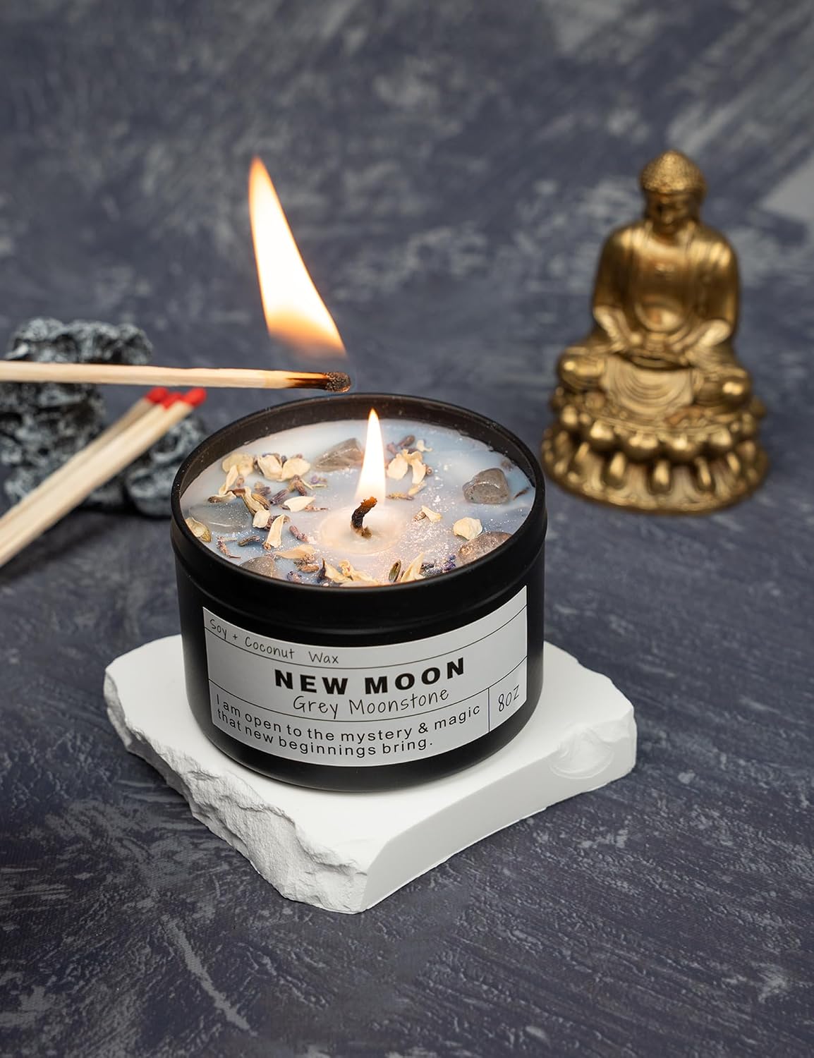 Crystal Soy Candles, Handmade Wishing Gifts