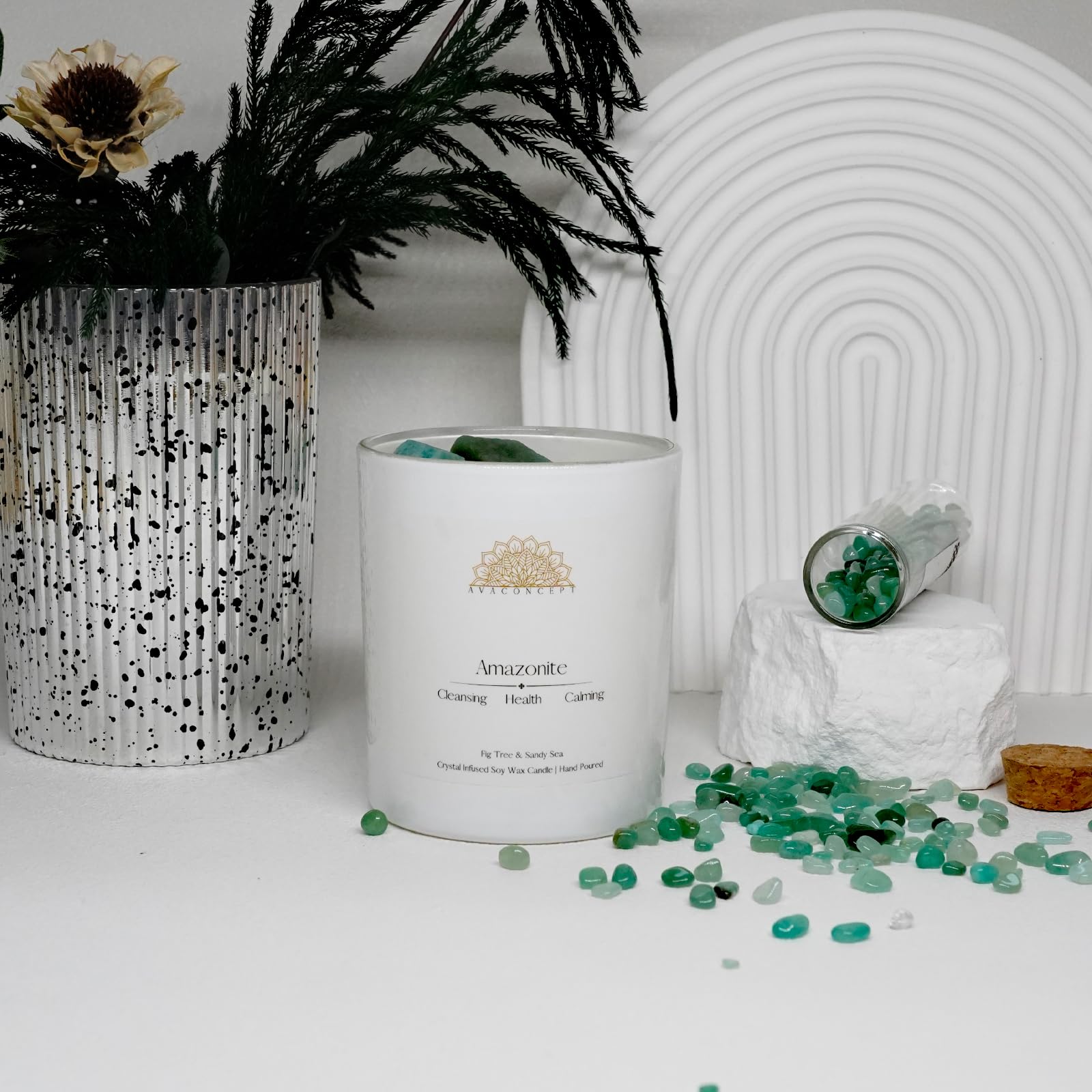 AvaConcept Healing Crystal Candle Gift Set