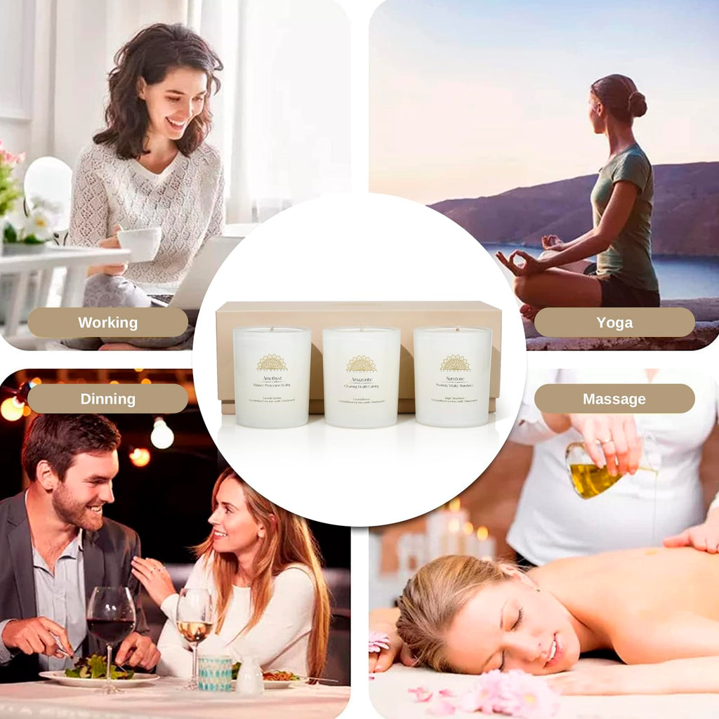 AvaConcept Healing Crystal Candle Gift Set