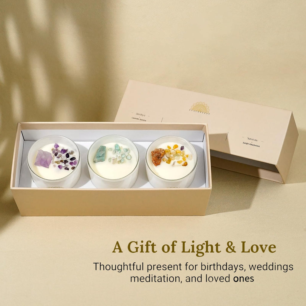 AvaConcept Healing Crystal Candle Gift Set