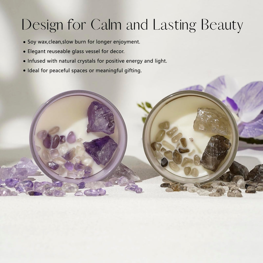 AvaConcept Healing Crystal Candle Gift Set