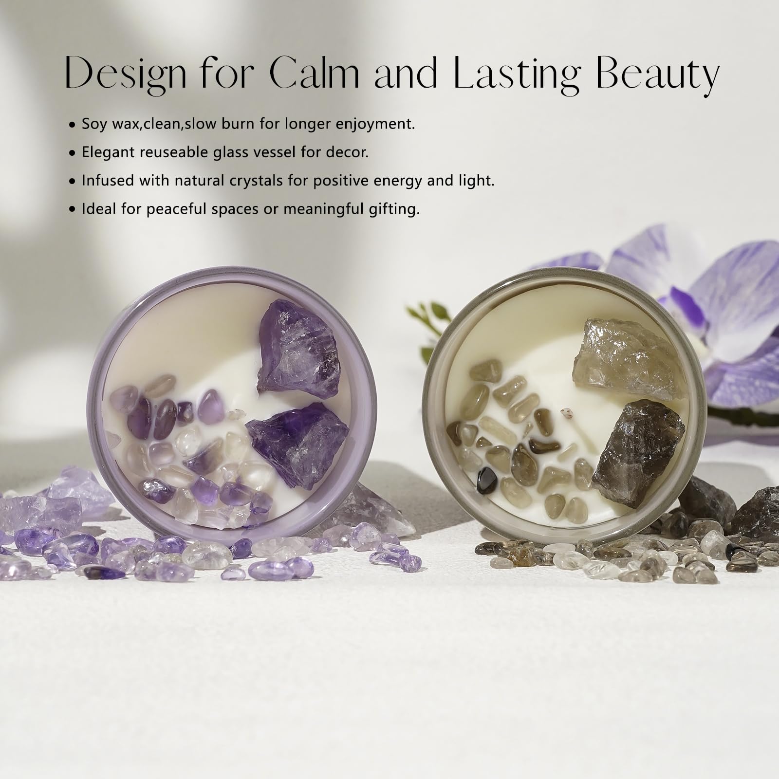 AvaConcept Healing Crystal Candle Gift Set