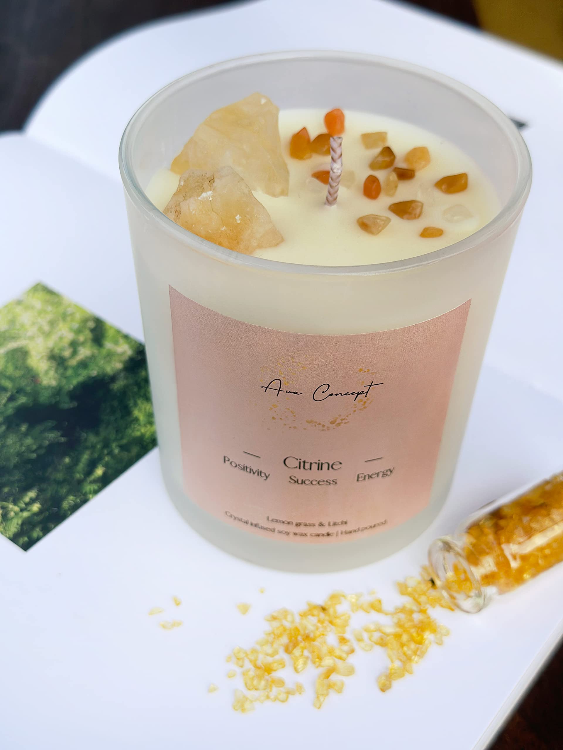 AvaConcept Healing Crystal Candle Gift Set