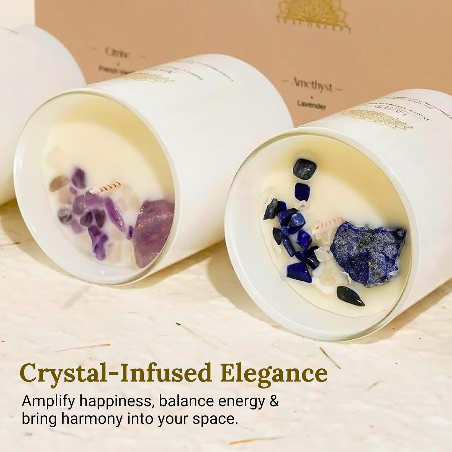 AvaConcept Healing Crystal Candle Gift Set