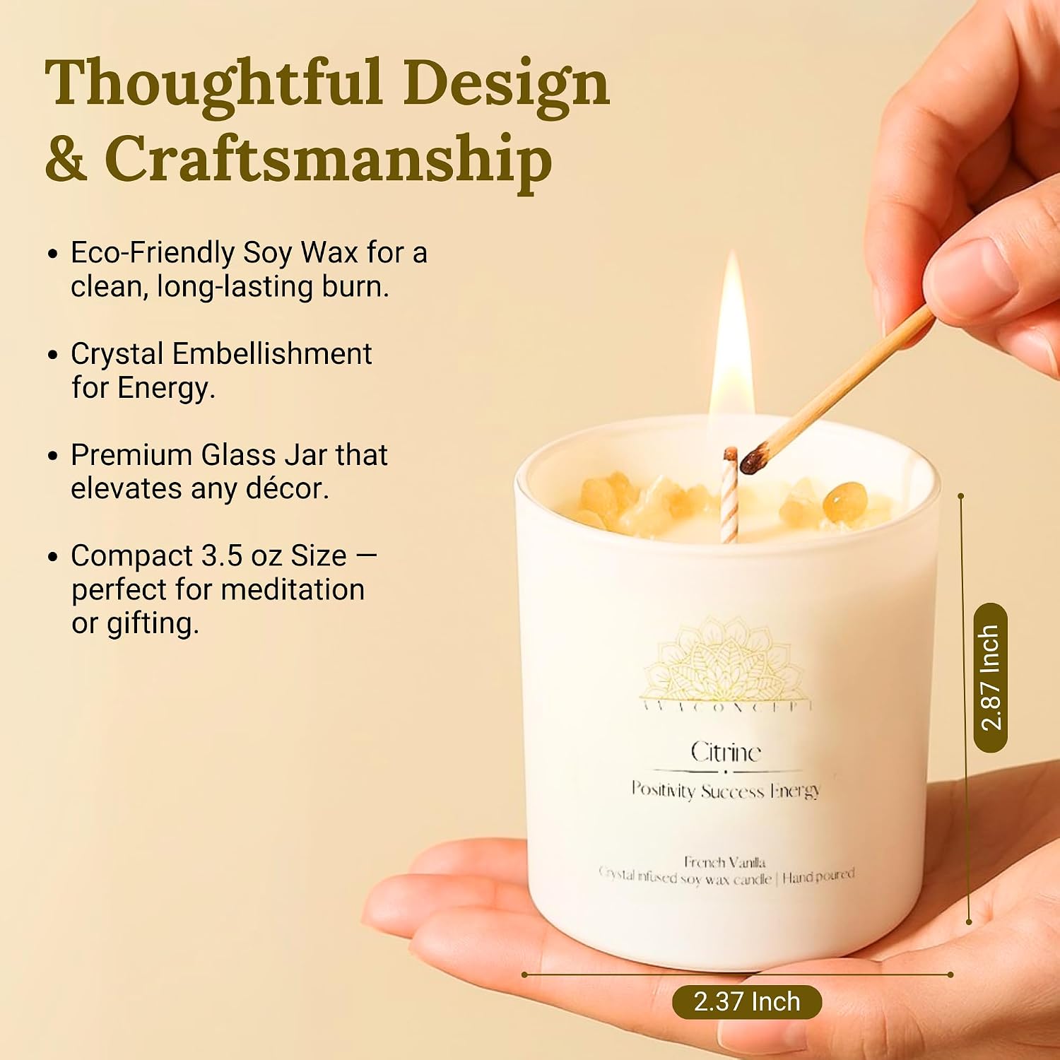 AvaConcept Healing Crystal Candle Gift Set