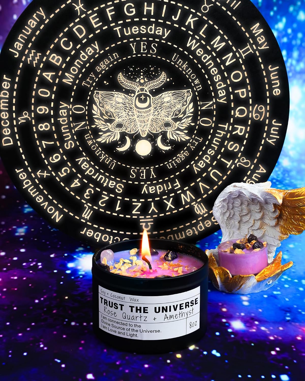 Crystal Soy Candles, Handmade Wishing Gifts