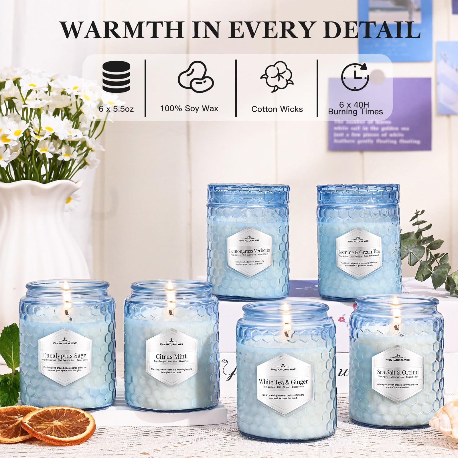 Natural Soy Wax Jar Candles