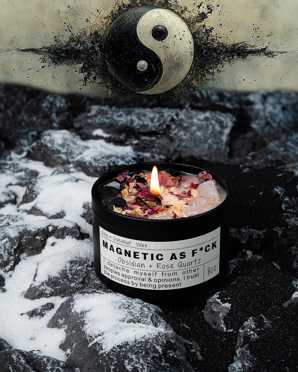 Crystal Soy Candles, Handmade Wishing Gifts