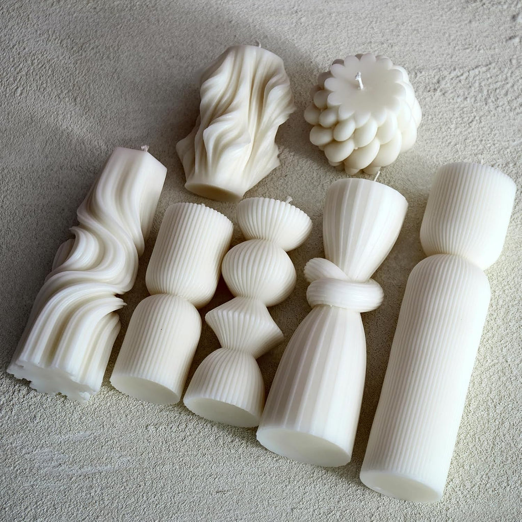Soy Wax Handmade Ribbed Candles