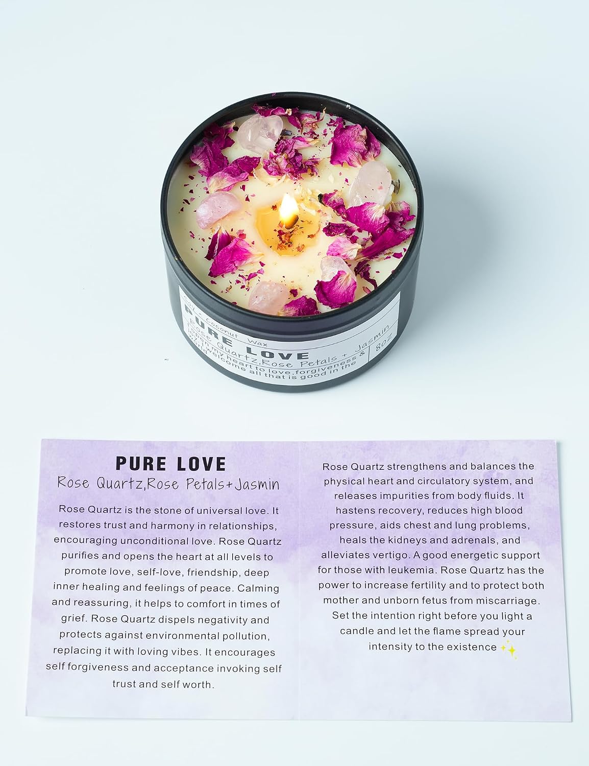 Crystal Soy Candles, Handmade Wishing Gifts