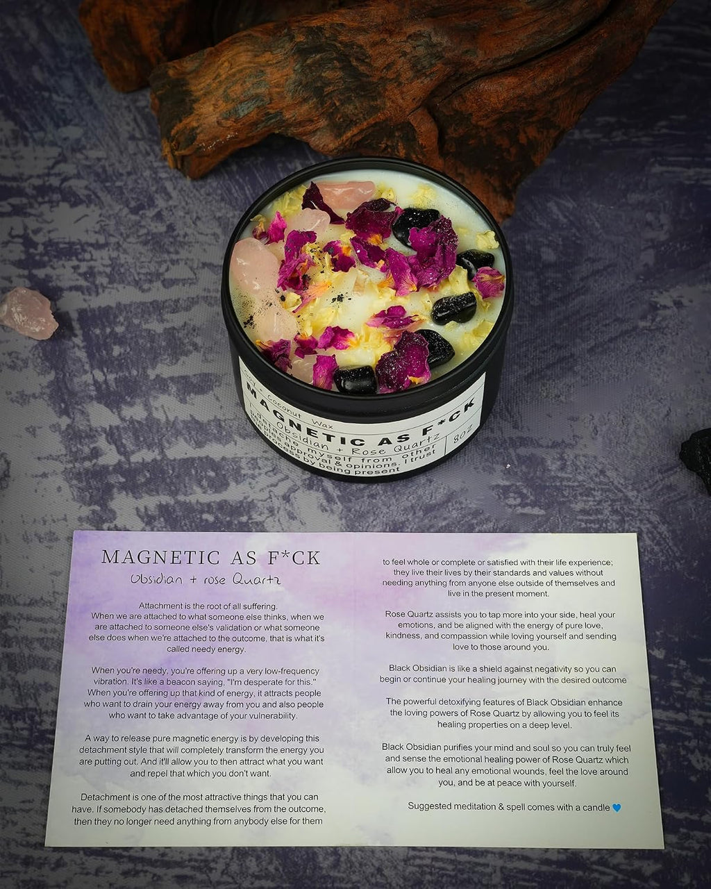 Crystal Soy Candles, Handmade Wishing Gifts