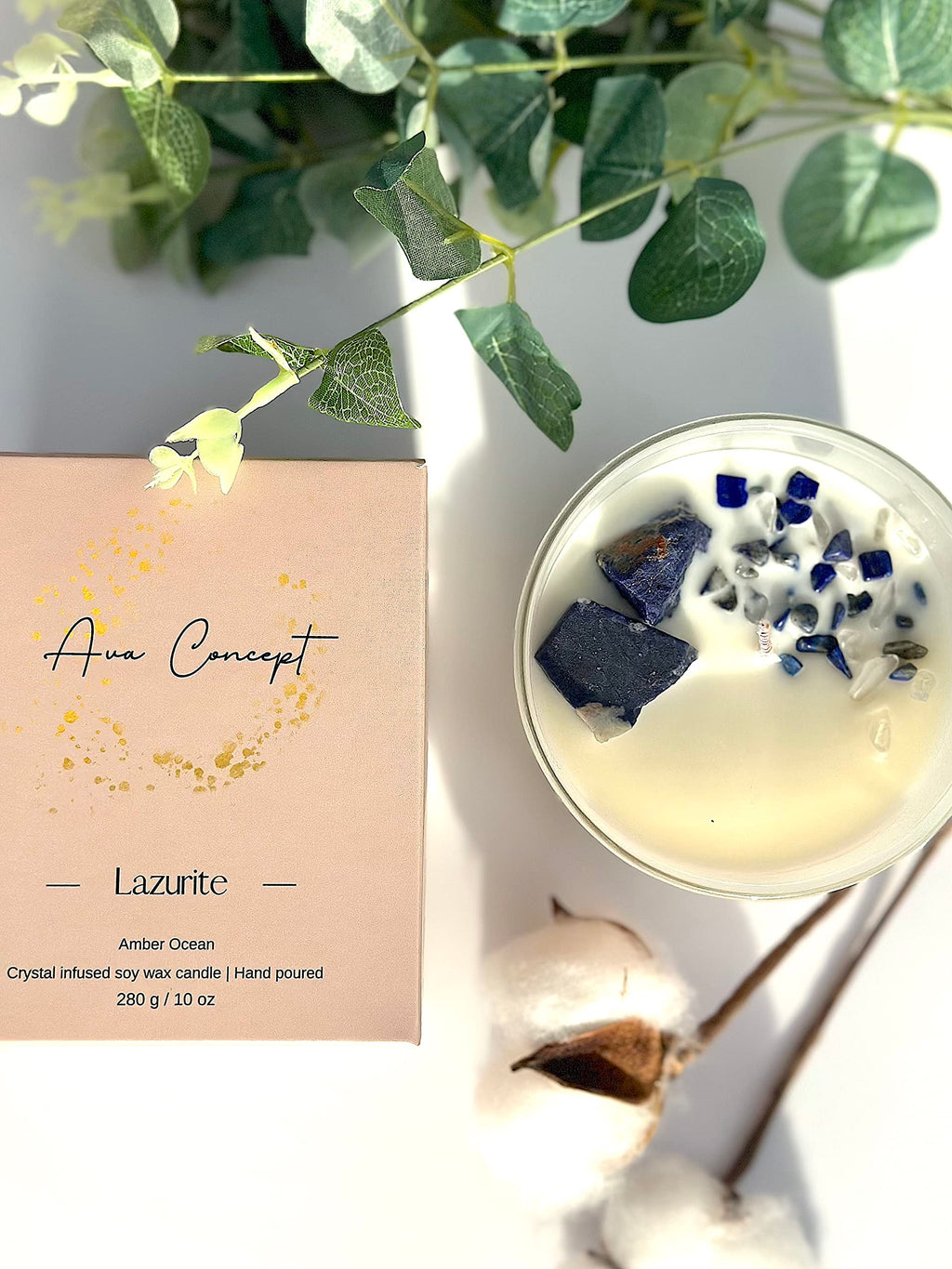 AvaConcept Healing Crystal Candle Gift Set
