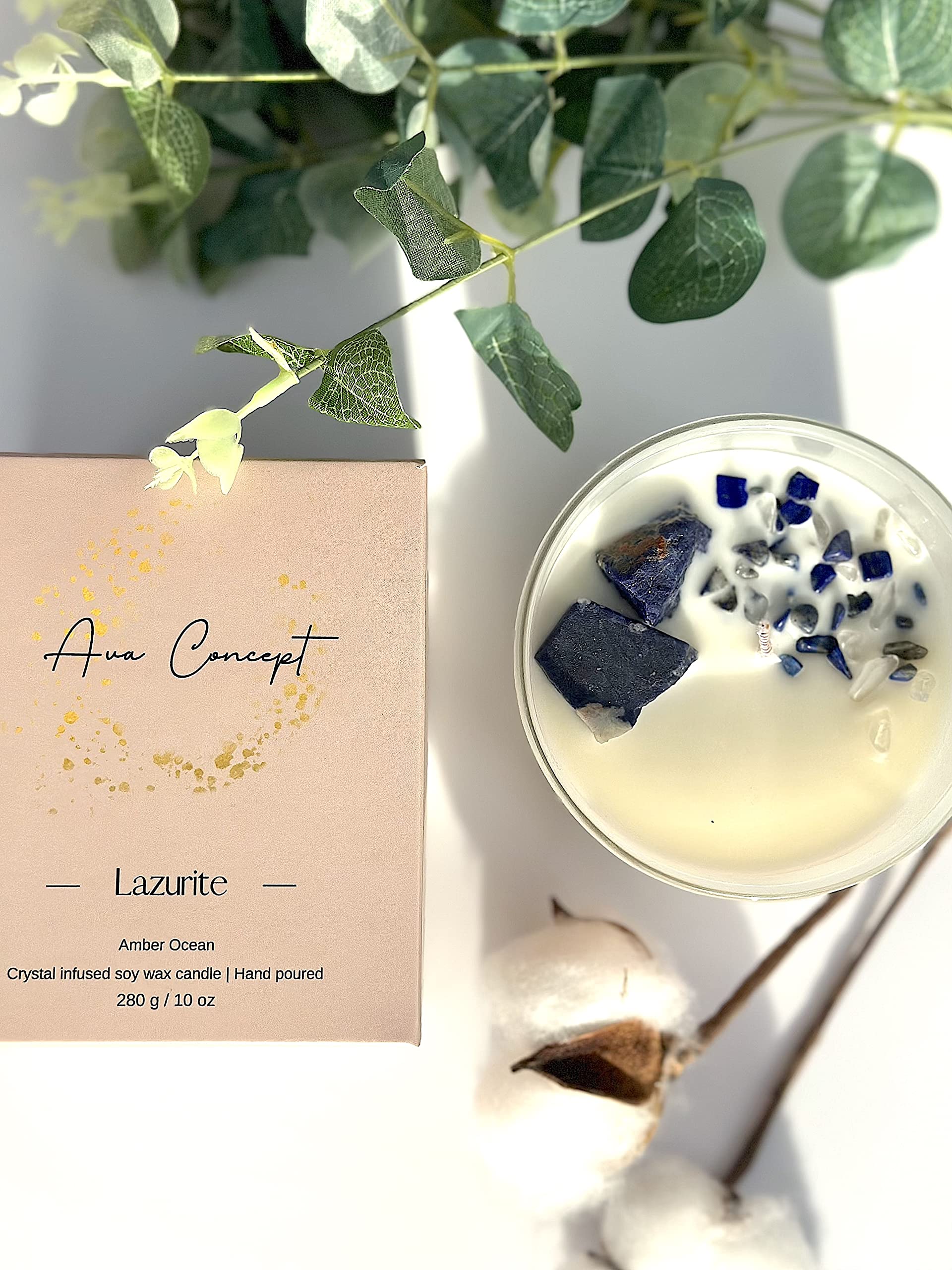 AvaConcept Healing Crystal Candle Gift Set