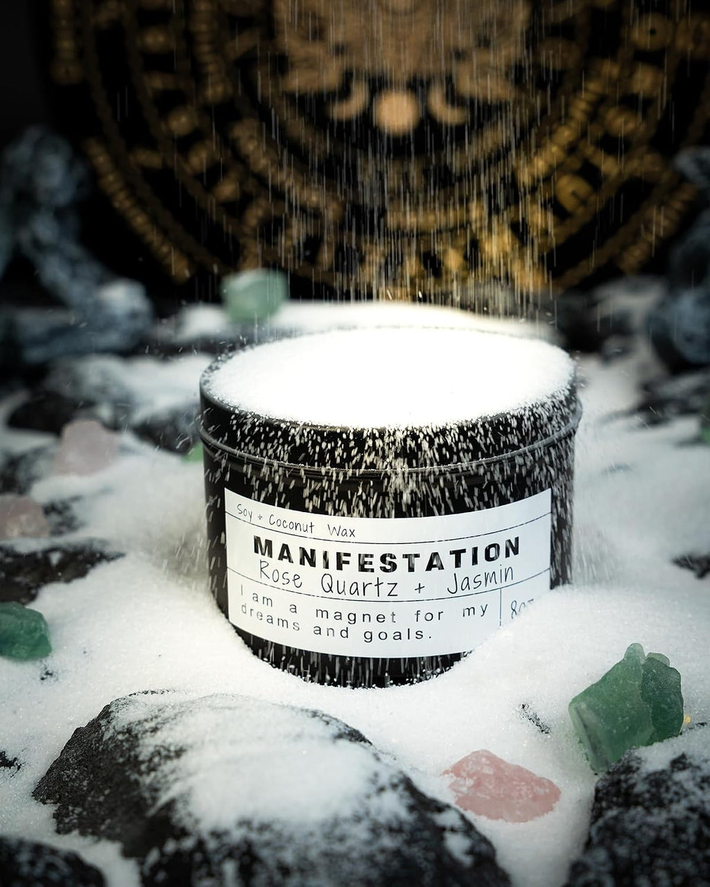 Crystal Soy Candles, Handmade Wishing Gifts