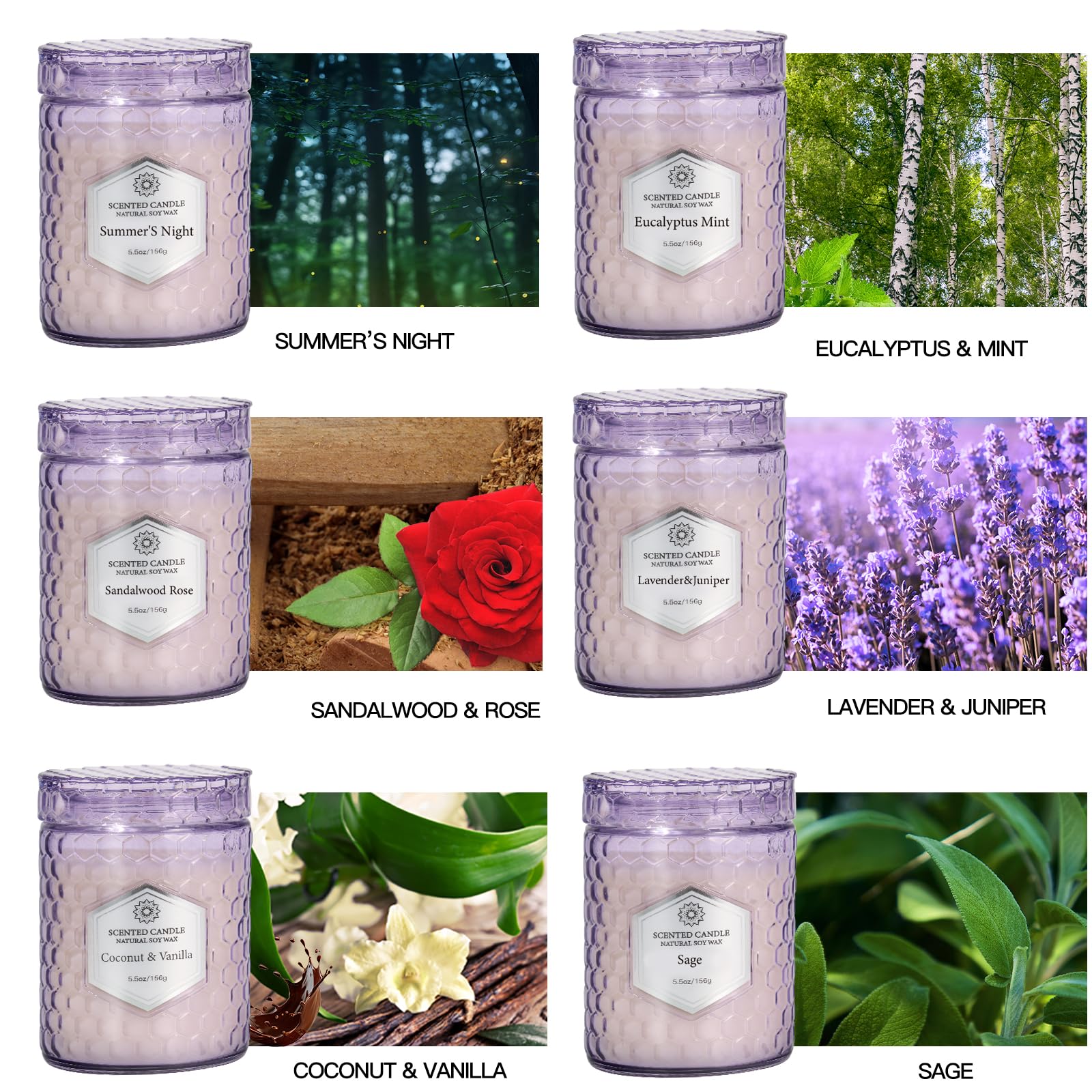 Natural Soy Wax Jar Candles