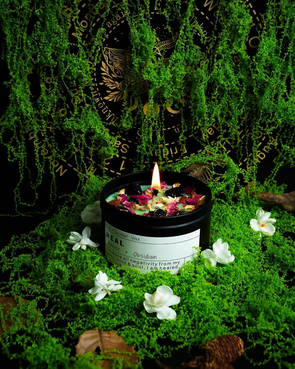 Crystal Soy Candles, Handmade Wishing Gifts