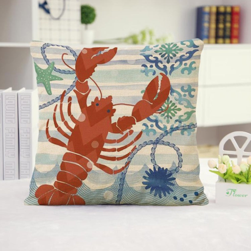 Coastal Nautical Throw Pillow 18x18 | Beach House Decor | Seaside Accent Pillow with Insert
