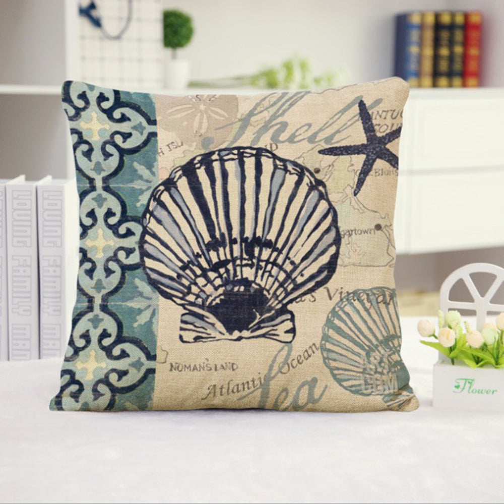 Coastal Nautical Throw Pillow 18x18 | Beach House Decor | Seaside Accent Pillow with Insert